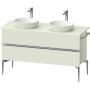 Duravit Sivida SV4661010HH0000 szafka 131.5x47.5x54.8 cm podumywalkowa wisząca zielona-chrom zdj.1