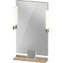 Duravit Sivida SV7420010550000 lustro 45x65 cm prostokątne z oświetleniem chrom-drewno zdj.1