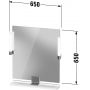 Duravit Sivida SV7421010490000 lustro 65x65 cm kwadratowe z oświetleniem chrom-grafit zdj.2