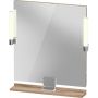 Duravit Sivida SV7421010550000 lustro 65x65 cm kwadratowe z oświetleniem chrom-drewno zdj.1