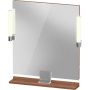 Duravit Sivida SV7421010790000 lustro 65x65 cm kwadratowe z oświetleniem chrom-drewno zdj.1