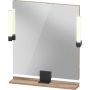 Duravit Sivida SV74210BD550000 lustro 65x65 cm kwadratowe z oświetleniem czarny-drewno zdj.1