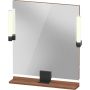 Duravit Sivida SV74210BD790000 lustro 65x65 cm kwadratowe z oświetleniem czarny-drewno zdj.1