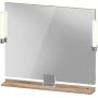 Duravit Sivida SV7422010550000 lustro 85x65 cm prostokątne z oświetleniem chrom-drewno zdj.1