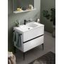 Duravit Sivida SV74320BD180000 półka 80 cm biała-czarna zdj.9