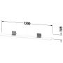 Duravit Sivida SV7434010220000 półka 120 cm biała-chrom zdj.2