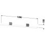 Duravit Sivida SV7435010790000 półka 128 cm orzech-chrom zdj.2