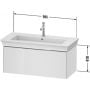 Duravit White Tulip WT424208585 szafka wisząca podumywalkowa 98.4x45.8 cm zdj.2