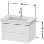 Duravit White Tulip WT434108585 szafka wisząca podumywalkowa 68.4x45.8 cm zdj.2