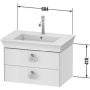 Duravit White Tulip WT435108585 szafka wisząca podumywalkowa 68.4x45.8 cm zdj.2