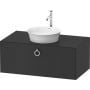 Duravit White Tulip WT498105858 szafka 100x55x40.8 cm podumywalkowa wisząca grafitowa zdj.1