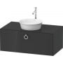 Duravit White Tulip WT49810H1H1 szafka 100x55x40.8 cm podumywalkowa wisząca grafitowa zdj.1