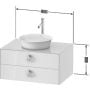 Duravit White Tulip WT499007792 szafka 80x55x40.8 cm podumywalkowa wisząca orzech zdj.2