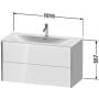 Duravit Viu XV41350B118 szafka wisząca podumywalkowa 101x48 cm zdj.2