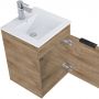 Elita Qubo Plus RE020400147050 umywalka z szafką 40.5 cm dąb zdj.4