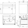 Elita Moody RE010700037160 szafka 71.5x48.7x54 cm podumywalkowa wisząca czarna zdj.2