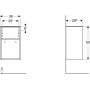 Geberit Smyle Square 500358JR1 szafka podumywalkowa wisząca 36x29.9 cm zdj.2