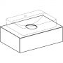 Geberit Variform 501169001 szafka z blatem 90x51x23.5 cm podumywalkowa wisząca dąb zdj.2