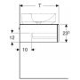 Geberit Variform 501169001 szafka z blatem 90x51x23.5 cm podumywalkowa wisząca dąb zdj.5