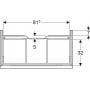 Geberit iCon 502312011 szafka wisząca podumywalkowa 88.8x47.6 cm zdj.2