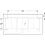 Geberit Option Plus Square 502786141 lustro 135x70 cm prostokątne z oświetleniem zdj.4