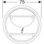 Geberit Option Round 502798001 lustro 75x75 cm okrągłe z oświetleniem zdj.2