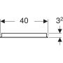 Geberit Option Basic Square 502803001 lustro 40x70 cm prostokątne z oświetleniem zdj.2