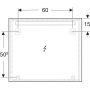 Geberit Option Basic Square 502807001 lustro 80x70 cm prostokątne z oświetleniem zdj.4