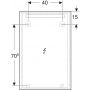 Geberit Option Basic Square 502812001 lustro 60x90 cm prostokątne z oświetleniem zdj.4