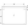 Geberit Option Basic Square 502815001 lustro 120x90 cm prostokątne z oświetleniem zdj.3