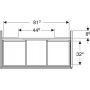 Geberit One 505263002 szafka 88.8x47x50.4 cm podumywalkowa wisząca biała zdj.2