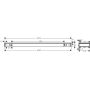 Hansgrohe Rainfinity 26844700 półka łazienkowa 50 cm grafitowa zdj.2