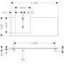 Hansgrohe Xelu Q 54098230 blat naszafkowy 136x55 cm dąb zdj.2