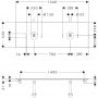 Hansgrohe Xelu Q 54119230 blat naszafkowy 156x55 cm dąb zdj.2