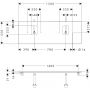 Hansgrohe Xelu Q 54126910 blat naszafkowy 156x55 cm szary zdj.2