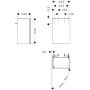 Hansgrohe Xilesa E 54245760 szafka 43x33x62 cm podumywalkowa wisząca szara zdj.2