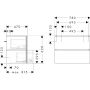 Hansgrohe Xilesa E 54260780 szafka 78x47x62 cm podumywalkowa wisząca piaskowa zdj.2