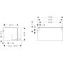 Hansgrohe Xilesa E 54266760 szafka 98x55x50 cm podumywalkowa wisząca szara zdj.2