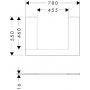 Hansgrohe Xilesa E 54269780 blat naszafkowy 78x55 cm piaskowy zdj.2