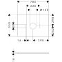 Hansgrohe Xilesa E 54275780 blat naszafkowy 78x55 cm piaskowy zdj.2