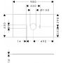 Hansgrohe Xilesa E 54276780 blat naszafkowy 98x55 cm piaskowy zdj.2