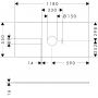 Hansgrohe Xilesa E 54277550 blat naszafkowy 118x55 cm dąb zdj.2