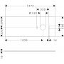 Hansgrohe Xilesa E 54279700 blat naszafkowy 137.5x55 cm biały zdj.2