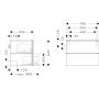 Hansgrohe Xilesa E 54300760 szafka 78x55x62 cm podumywalkowa wisząca szara zdj.2