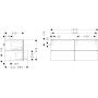 Hansgrohe Xilesa E 54305780 szafka 137.5x55x62 cm podumywalkowa wisząca piaskowa zdj.2