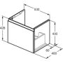 Ideal Standard Finesse E3714UQ szafka 53x40x43 cm podumywalkowa wisząca szara zdj.2