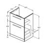 Ideal Standard I.Life A T5273DU szafka 60x44x82.6 cm podumywalkowa stojąca biała zdj.2