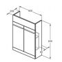Ideal Standard I.Life S T5298DU szafka 60x21x83 cm podumywalkowa stojąca biała zdj.2
