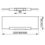 Keuco Plan 14910005200 półka łazienkowa 22 cm zdj.2