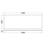 Kludi Icos 50T14053 blat naszafkowy 140x50 cm biały zdj.2